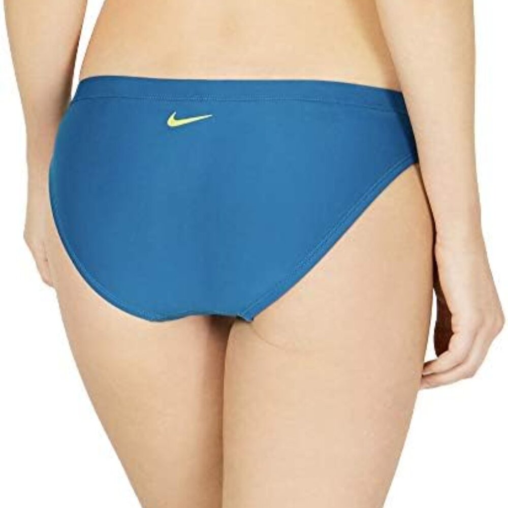 Nike Women's Hipster Bikini Bottoms Abyss Green Blue/ Aqua Swimwear sz 6 EUC